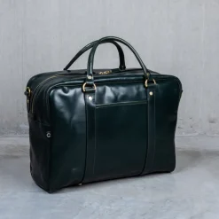 Croots Bridle Leather Holdall Racing Green - Medium