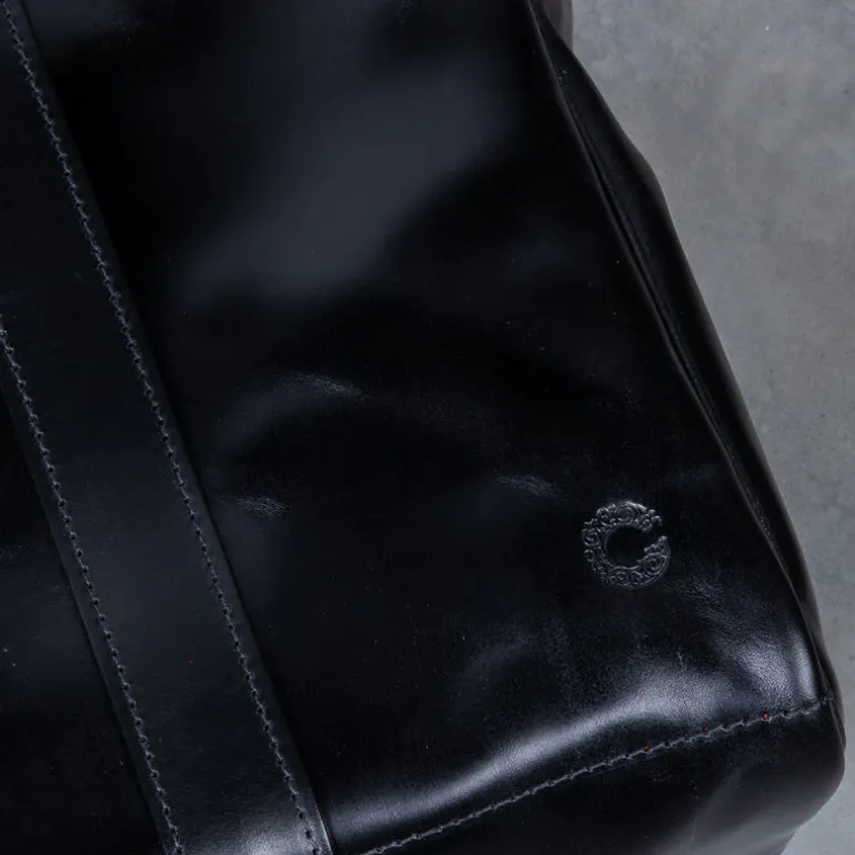 Croots Bridle Leather Holdall Black - Medium