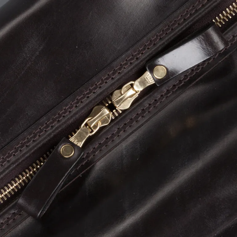 Croots Bridle Leather Holdall Dark Havana - Medium