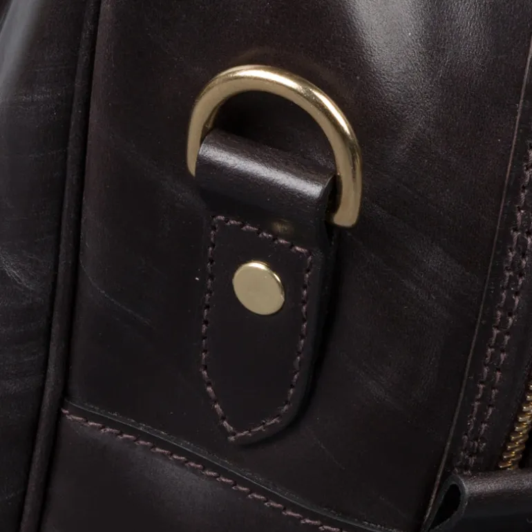 Croots Bridle Leather Holdall Dark Havana - Medium
