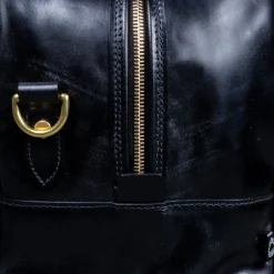 Croots Bridle Leather Holdall Black - Medium