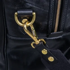Croots Bridle Leather Holdall Black - Medium