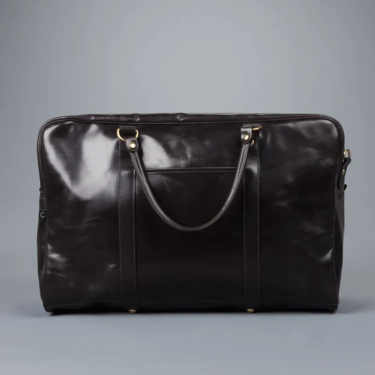Croots Bridle Leather Holdall Dark Havana - Medium