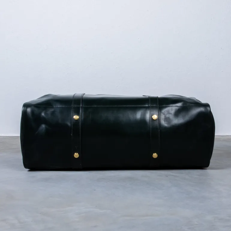 Croots Bridle Leather Holdall Black - Medium
