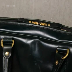 Croots bridle leather Racing green laptop bag