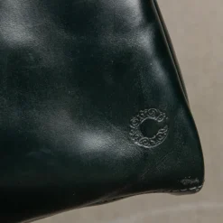 Croots bridle leather Racing green laptop bag