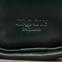 Croots bridle leather Racing green laptop bag