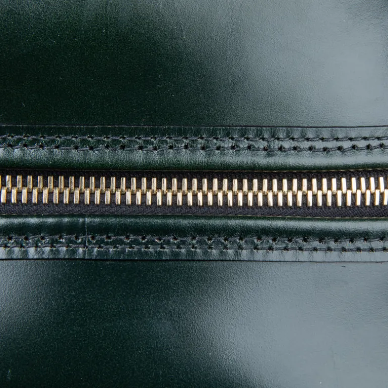 Croots Bridle Leather Traveller Racing Green Bag