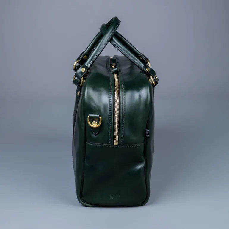 Croots Bridle Leather Traveller Racing Green Bag