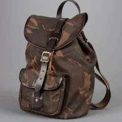 Croots Drawstring rucksack Waxed Camouflage