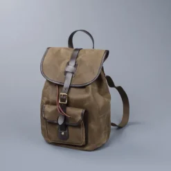 Croots Drawstring rucksack Waxed Olive