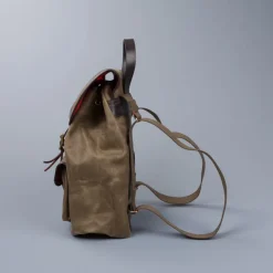 Croots Drawstring rucksack Waxed Olive