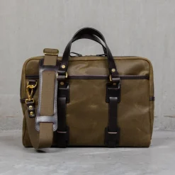 Croots Laptop bag Waxed Vintage Canvas Olive