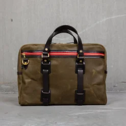 Croots Laptop bag Waxed Vintage Canvas Olive