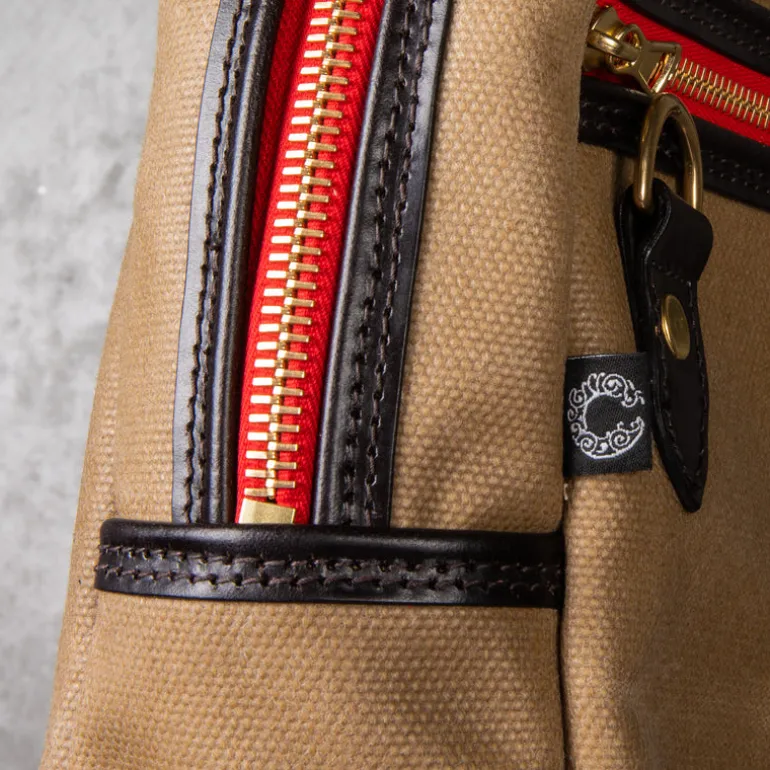 Croots Laptop bag Waxed Vintage Canvas Sand