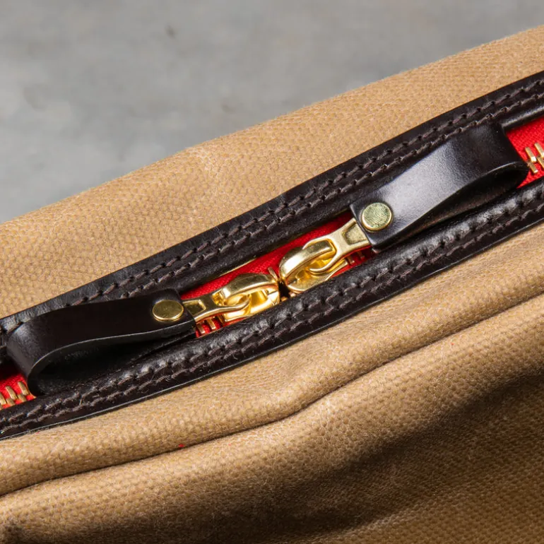 Croots Laptop bag Waxed Vintage Canvas Sand
