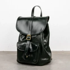 Croots Malton Bridle leather Rucksack Racing Green