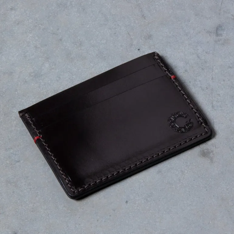 Croots Malton Bridle Leather Credit Card Holder Dark Havana