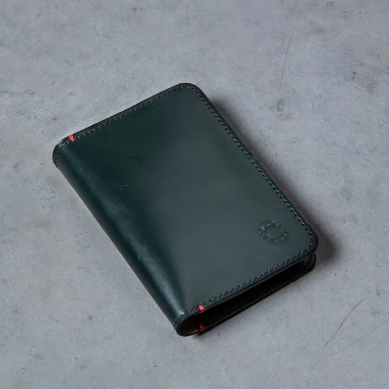 Croots Malton Bridle Leather Passport Wallet Racing Green