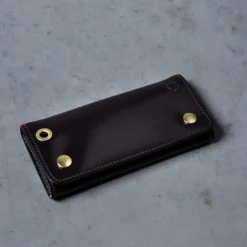Croots Malton Bridle Leather Worker Wallet Dark Havana