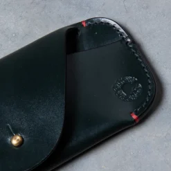 Croots Malton Bridle Leather Glasses Case Racing Green