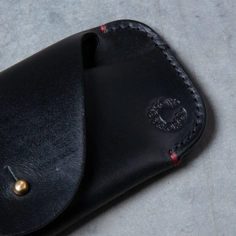 Croots Malton Bridle Leather Glasses Case Black