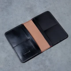 Croots Malton Bridle Leather Passport Wallet Black