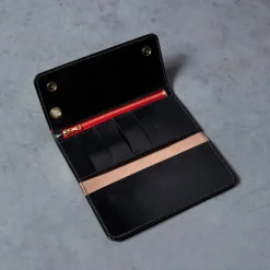 Croots Malton Bridle Leather Worker Wallet Black
