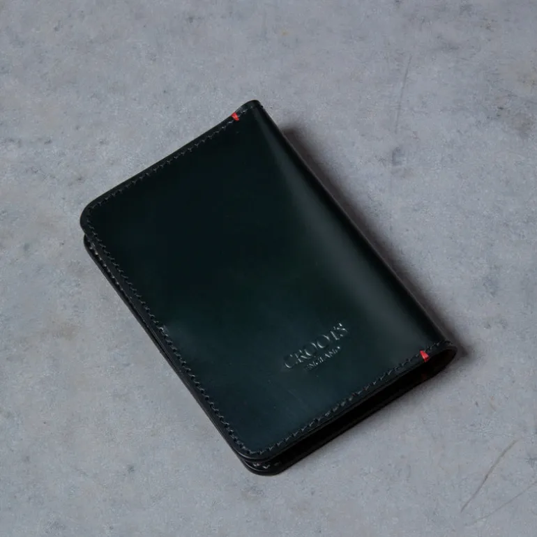 Croots Malton Bridle Leather Passport Wallet Racing Green