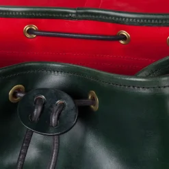 Croots Malton Bridle leather Rucksack Racing Green
