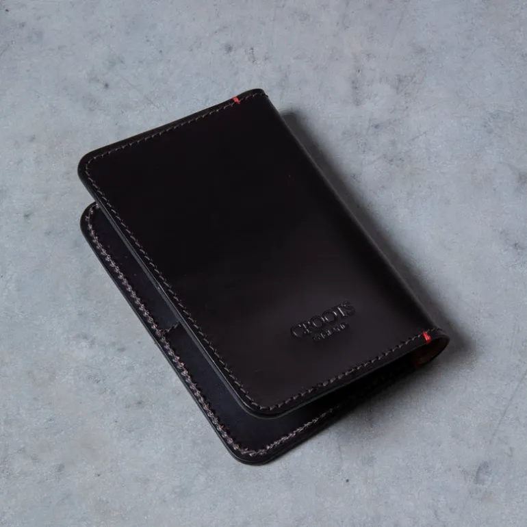 Croots Malton Bridle Leather Passport Wallet Dark Havana