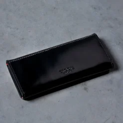 Croots Malton Bridle Leather Worker Wallet Black