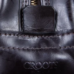 Croots Malton Bridle Leather Wash Bag Dark Brown