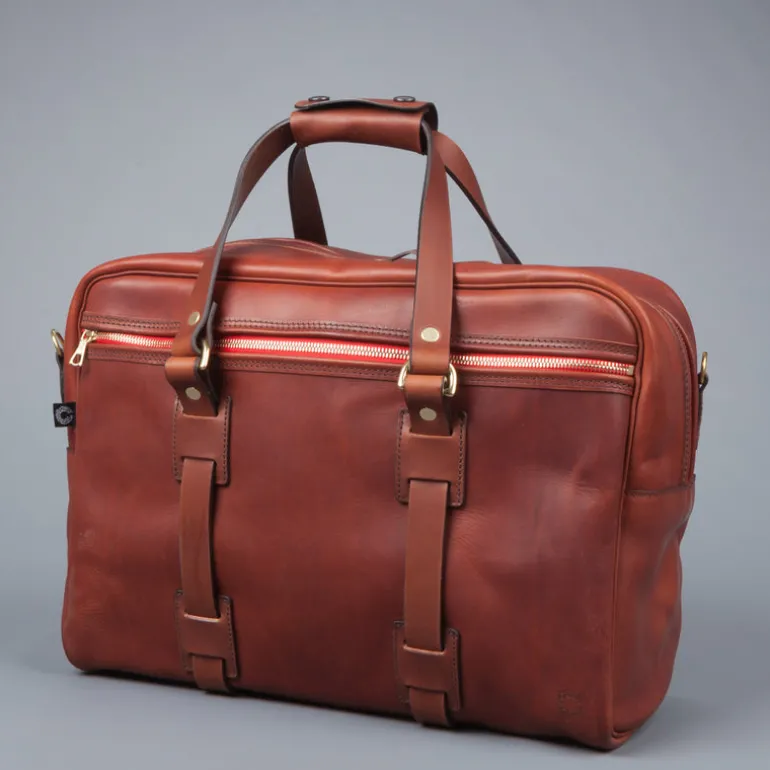 Croots Vintage leather traveller bag port