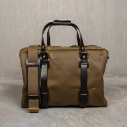 Croots Vintage Waxed Canvas Holdall Olive - Medium