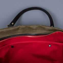 Croots Vintage Waxed Canvas Holdall Olive - Large