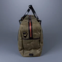Croots Vintage Waxed Canvas Holdall Olive - Large