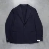 De Petrillo Benny Wool and Cashmere Jersey Jacket Blu Notte