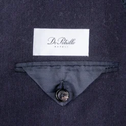 De Petrillo Benny Wool and Cashmere Jersey Jacket Blu Notte