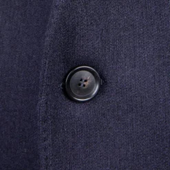 De Petrillo Benny Wool and Cashmere Jersey Jacket Blu Notte