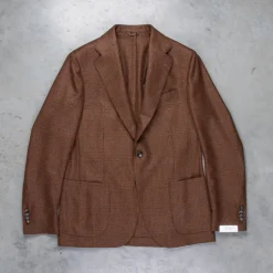De Petrillo Benny Wool Flannel Prince Of Wales Marrone