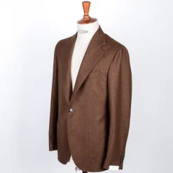 De Petrillo Benny Wool Flannel Prince Of Wales Marrone