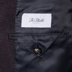 De Petrillo Cashmere Double Breasted Overcoat Navy per Frans Boone