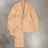 De Petrillo Posillipo Cotton and Linen Suit camel