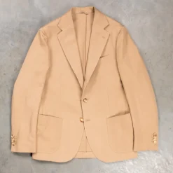 De Petrillo Posillipo Cotton and Linen Suit camel