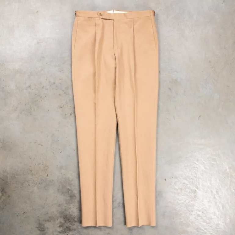 De Petrillo Posillipo Cotton and Linen Suit camel