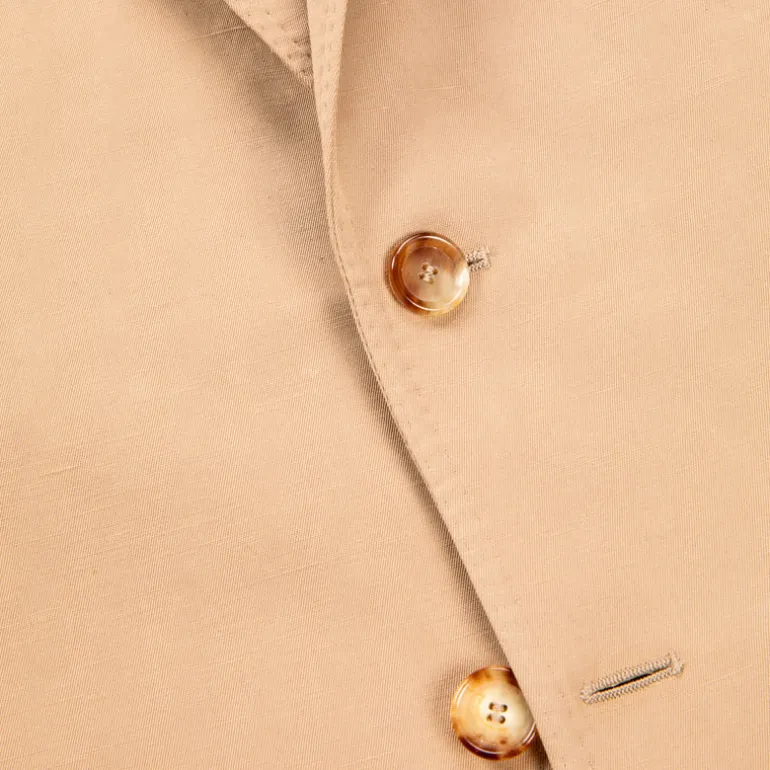 De Petrillo Posillipo Cotton and Linen Suit camel
