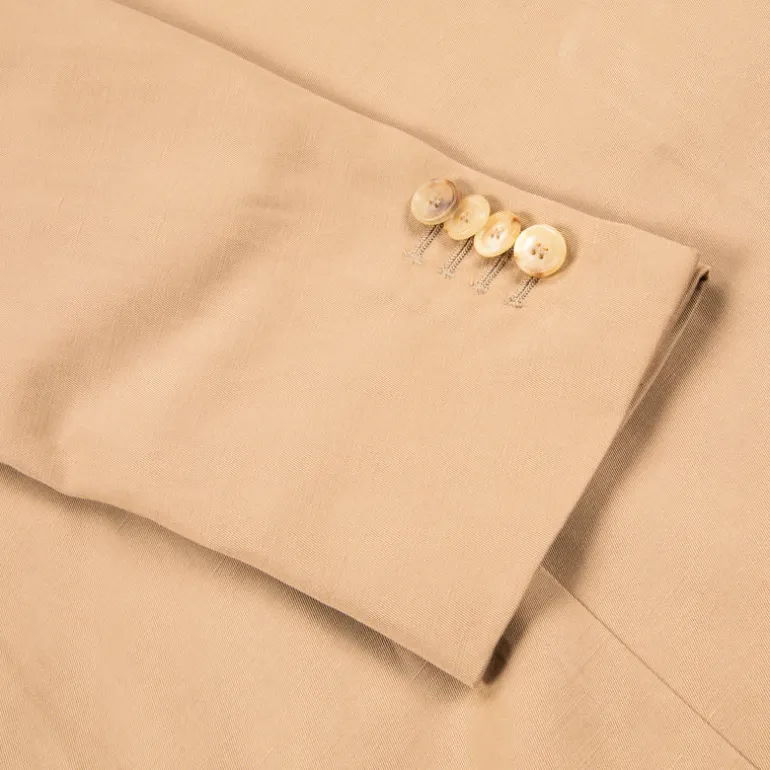 De Petrillo Posillipo Cotton and Linen Suit camel