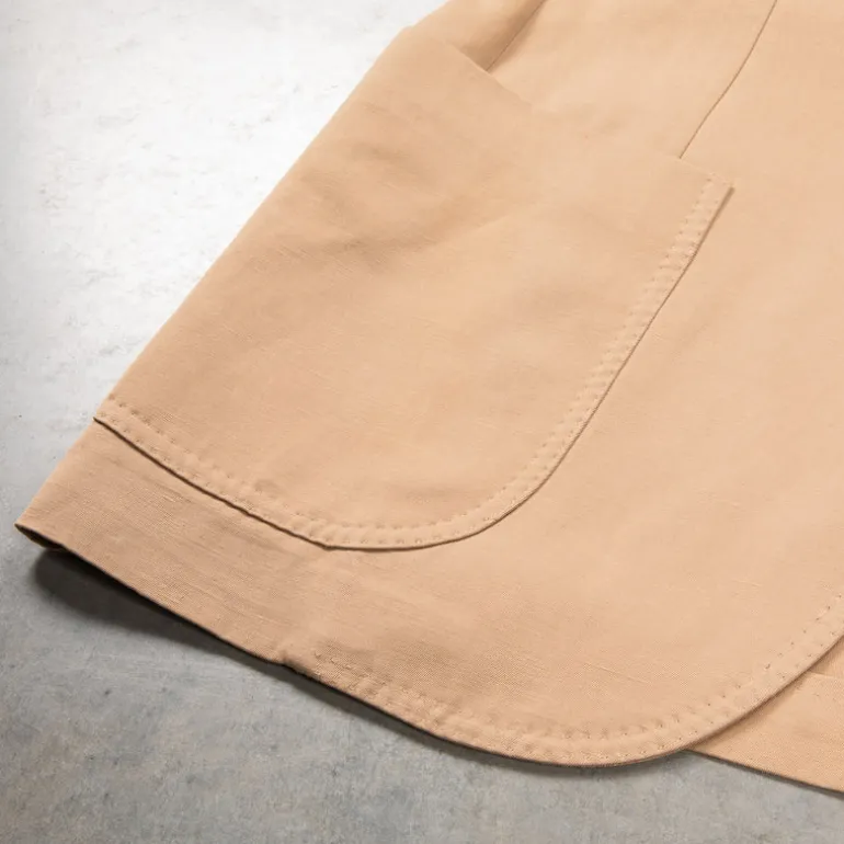 De Petrillo Posillipo Cotton and Linen Suit camel