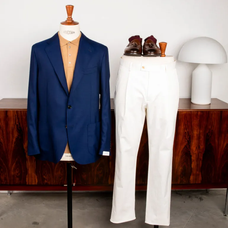 De Petrillo Posillipo Jacket Pure Cashmere Bluette